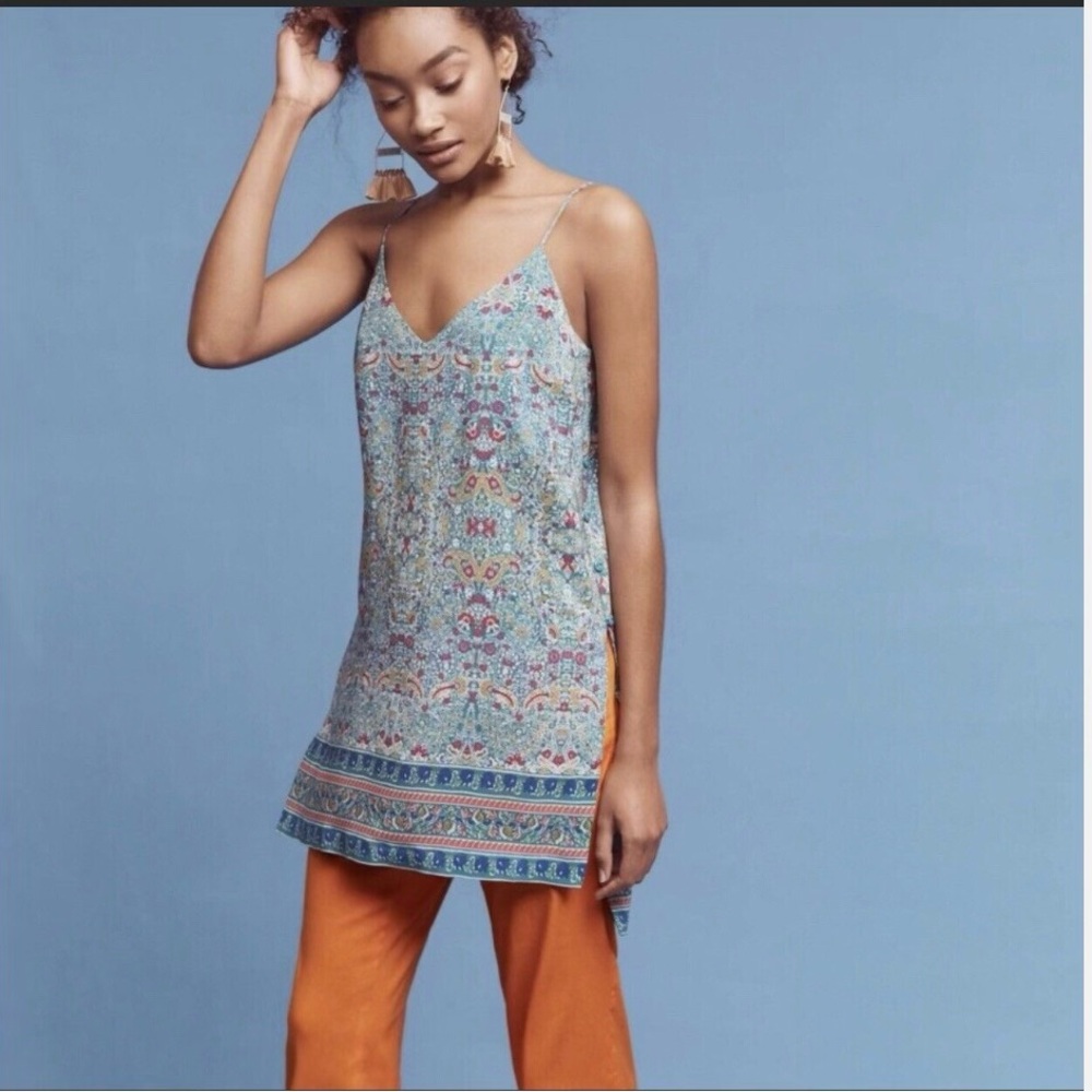 Anthropologie Maeve Meret Silk Tunic Size 2